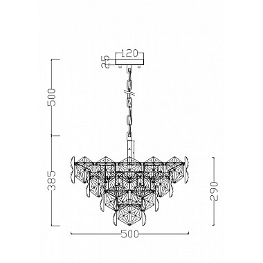 Подвесная люстра Molly FR1004PL-09CH