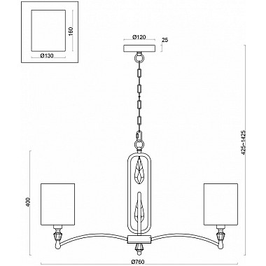 Подвесная люстра Riverside FR1007PL-07BS