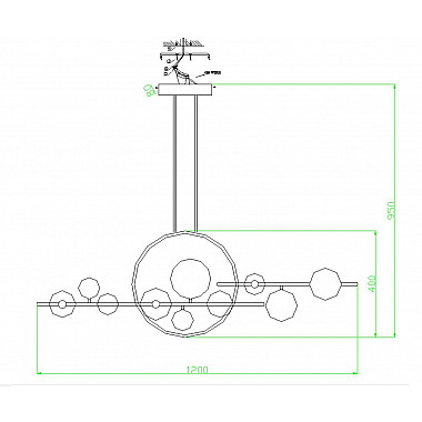 Подвесная люстра Kink Light Иона 09408-10L,19