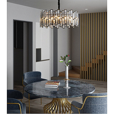 Подвесная люстра Bertola D8524P/S black/clear