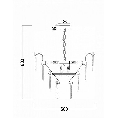 Подвесная люстра Hloya FR5143PL-09G