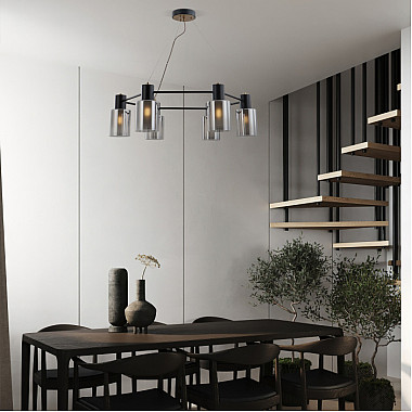 Подвесная люстра Notion 70219/6 черный/античная бронза