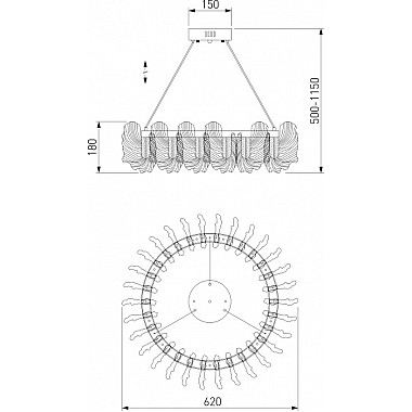 Подвесная люстра Farfalla 90374/1