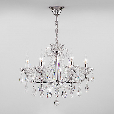Подвесная люстра 10036 10036/6 хром/прозрачный хрусталь Strotskis