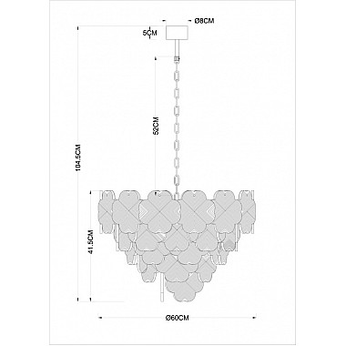 Подвесная люстра Mallika A4077LM-10GO