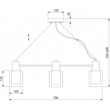 Подвесная люстра Notion 70219/6 черный/античная бронза