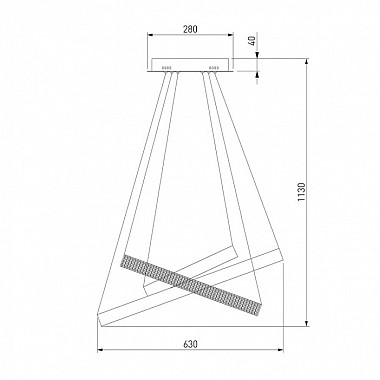 Подвесная люстра Posh 90276/3 медный
