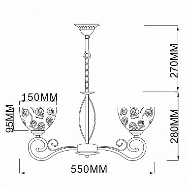 Подвесная люстра Rivoli Loren 9006-205 Б0044455