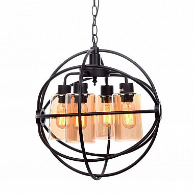 Подвесная люстра Lumina Deco Stradi LDP 11509-4 BK