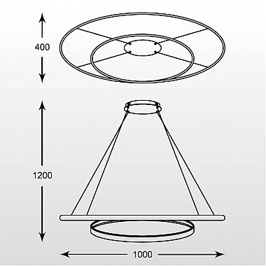 Подвесная светодиодная люстра Zumaline Peria MP57054-A