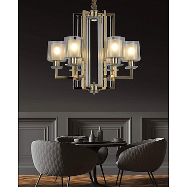 Подвесная люстра Lumina Deco Manhattan LDP 8012-6 F.GD