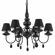 Подвесная люстра Ideal Lux Blanche SP6 Nero 111872