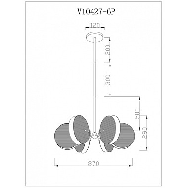 Подвесная люстра Bari V10427-6P