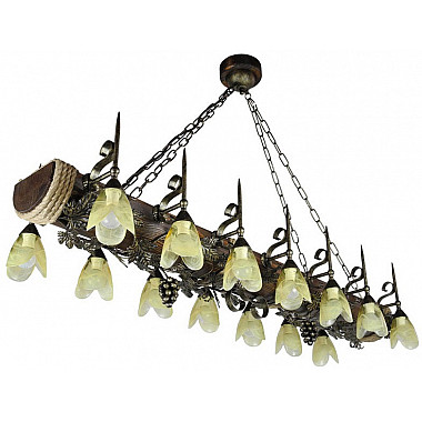 Подвесная люстра Лоза Лоза-14П янтарь