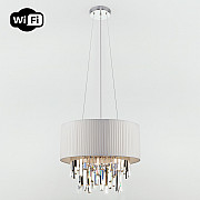 Подвесная люстра Amantea 10122/6 белый/прозрачный хрусталь Strotskis Smart (10106/6)