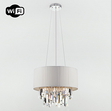 Подвесная люстра Amantea 10122/6 белый/прозрачный хрусталь Strotskis Smart (10106/6)