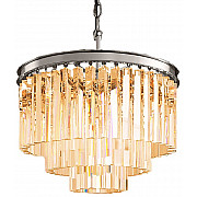Подвесная люстра 1920s Odeon KR0387P-6 chrome/amber