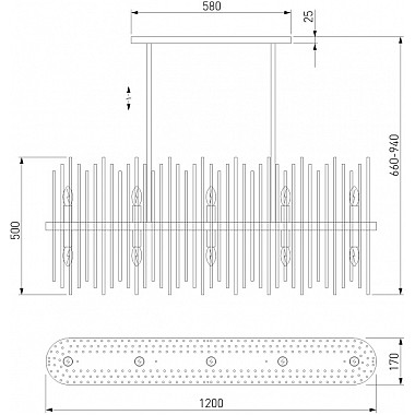 Подвесная люстра Allure 485/10 хром