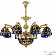 Подвесная люстра Verona 72211P/8/210 G P1 D Amber-Blue/H-1I
