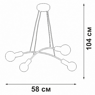 Подвесная люстра V4989-1/4S