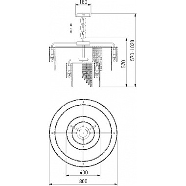 Подвесная люстра Blitz 60160 хром Smart