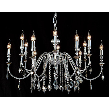 Подвесная люстра Crystal Lux MERCEDES SP6+6 CHROME/SMOKE