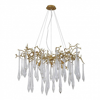 Подвесная люстра Crystal Lux Reina SP8 D1000 Gold Pearl