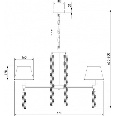 Подвесная люстра Charuel 60148/5 матовое золото