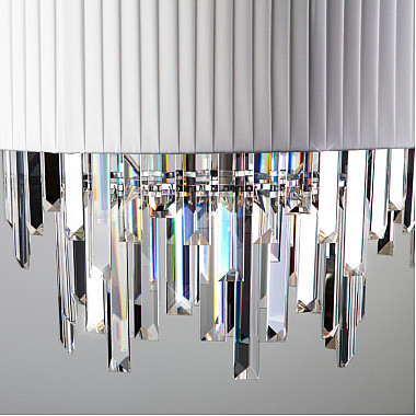 Подвесная люстра Amantea 10122/6 белый/прозрачный хрусталь Strotskis Smart (10106/6)