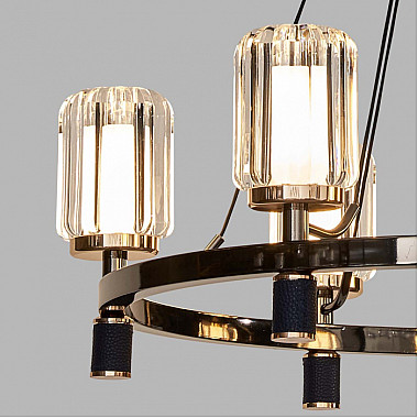 Подвесная люстра P0738 P0738-6A gold/pearl black