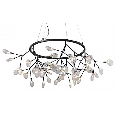 Подвесная светодиодная люстра Crystal Lux Evita SP45 D BLack/Transparent
