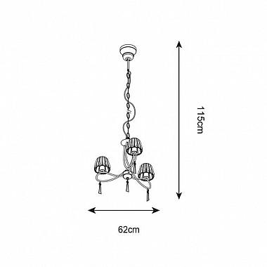 Подвесная люстра Zumaline Paria P15090-3