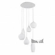 Подвесная люстра Ideal Lux Soft SP6 Bianco 087818