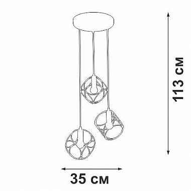 Подвесная люстра Vitaluce V4931-1/3S