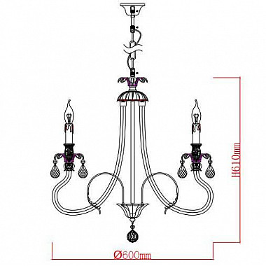 Подвесная люстра Rivoli Marlene 1021-206 Б0047909