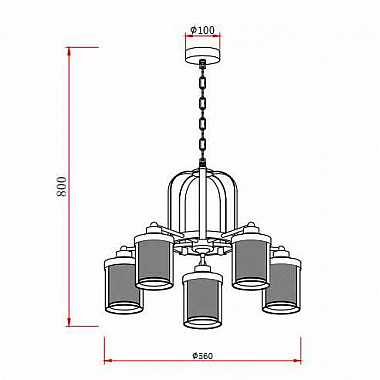 Подвесная люстра Rivoli Adriana 4058-205 Б0047317