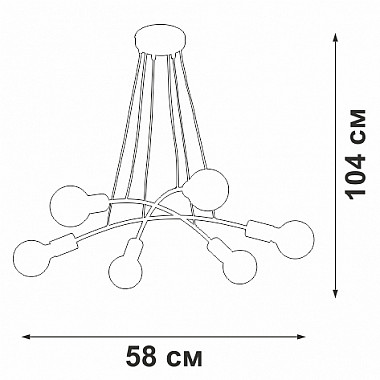 Подвесная люстра V4989-1/6S