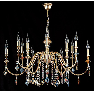 Подвесная люстра Crystal Lux MERCEDES SP6+6 GOLD/COLOR
