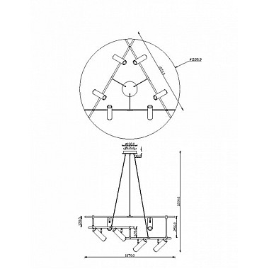 Подвесная люстра Rami MOD128PL-12GB