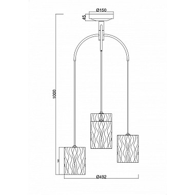 Подвесная люстра Starfall MOD042PL-04BS