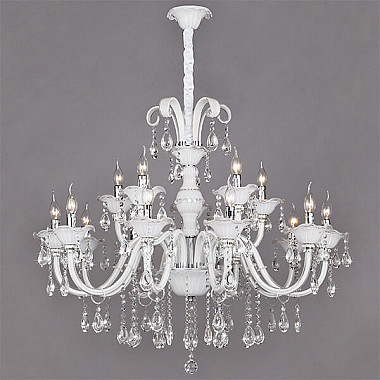 Подвесная люстра Albertina 125/10+5 белый / хром