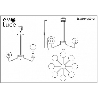 Подвесная люстра Scorze SLE1097-303-08