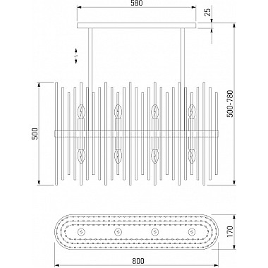 Подвесная люстра Allure 486/8 Smart