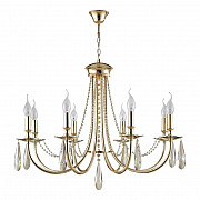 Подвесная люстра Crystal Lux Victoria SP8 Gold/Amber