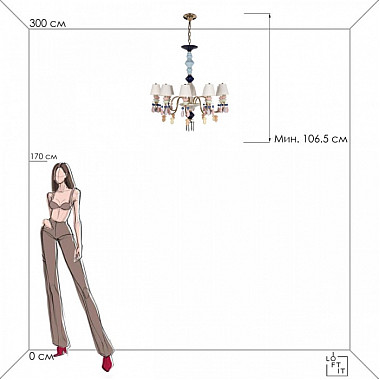 Подвесная люстра Grace 10203/10 Mult