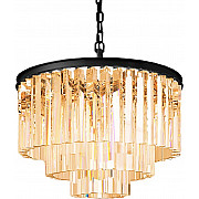 Подвесная люстра 1920s Odeon KR0387P-6 black/amber