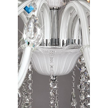 Подвесная люстра Albertina 125/10+5 белый / хром