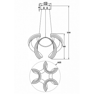 Подвесная люстра Haut FR10024PL-L84W