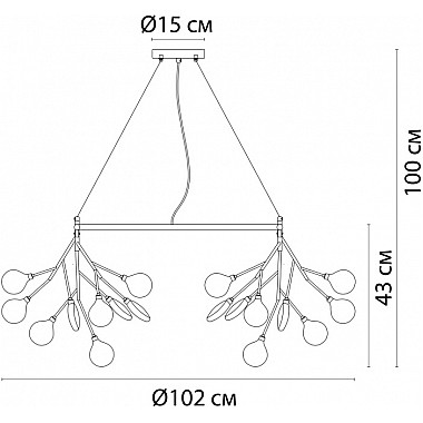 Подвесная люстра Candy A7272SP-45GO