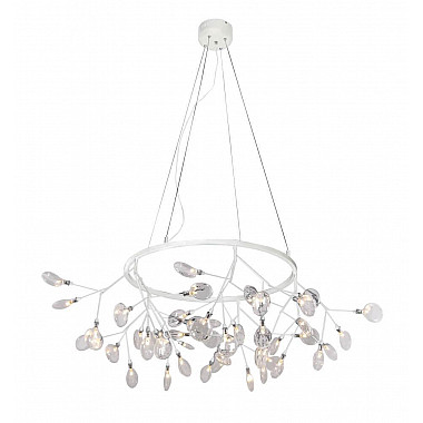 Подвесная светодиодная люстра Crystal Lux Evita SP45 D White/Transparent